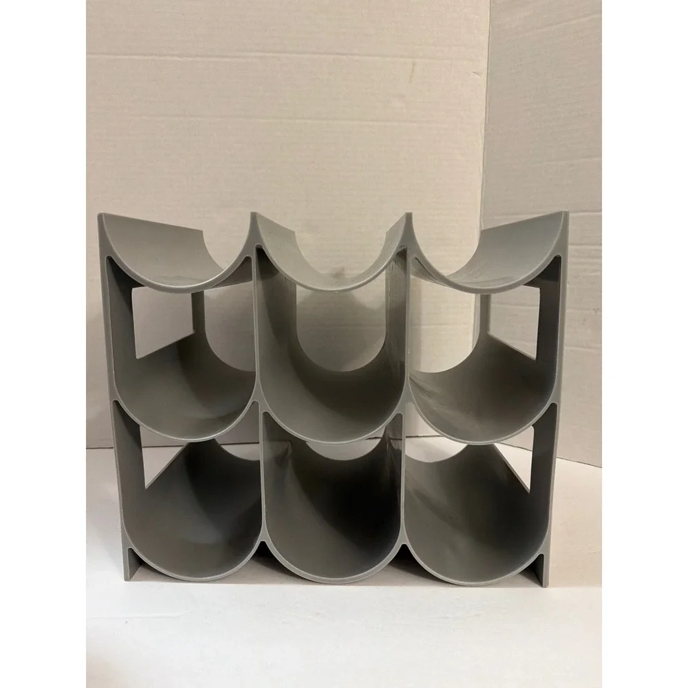 Modern Grey Plastic 9 Bottle Countertop Storage